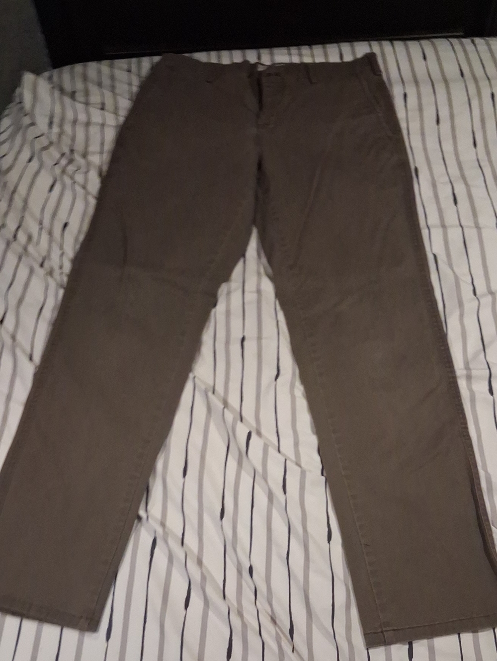 Men's Brown Slim-Straight Twill Chinos